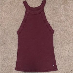 Red washed style tang top